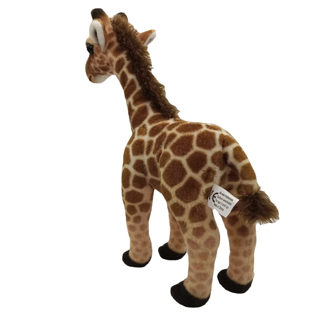 GracesDawn Brown Giraffe Doll, Large Stuffed Animal Giraffe, Suitable for Jungle Theme, Decoration, Hug, Ideal Gift for Children 12.5 inches high