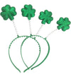 Funiverse Bulk 20-Pack Shamrock Head Boppers - St. Patrick’s Day Party Hats Fighting Irish Clover Accessories for Adults Parades Events