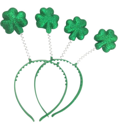 Funiverse Bulk 20-Pack Shamrock Head Boppers - St. Patrick’s Day Party Hats Fighting Irish Clover Accessories for Adults Parades Events