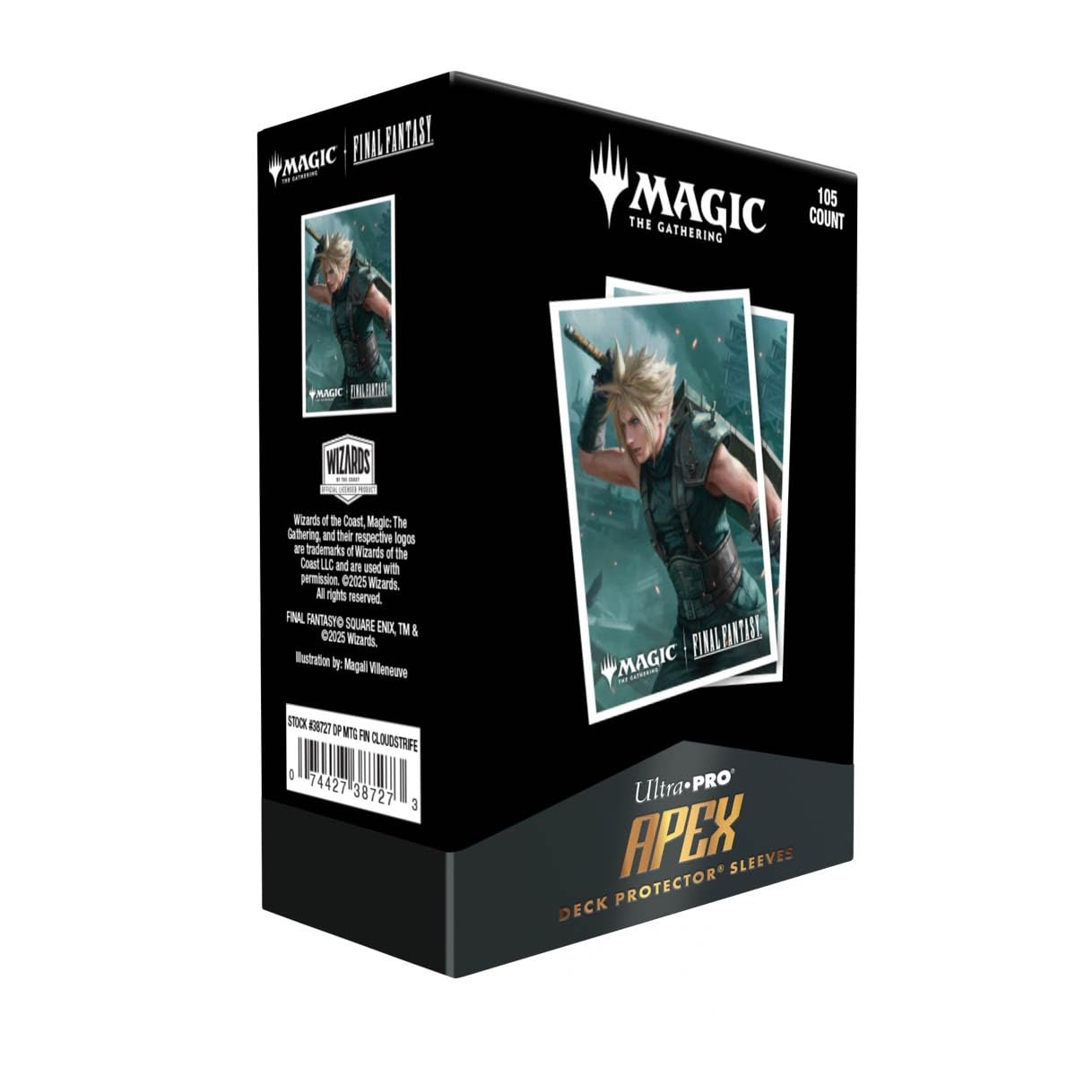 Ultra PRO - Final Fantasy x Universes Beyond Cloud, Ex-Soldier 105ct APEX Deck Protector™ Sleeves for Magic: The Gathering | Trading Card Accessories