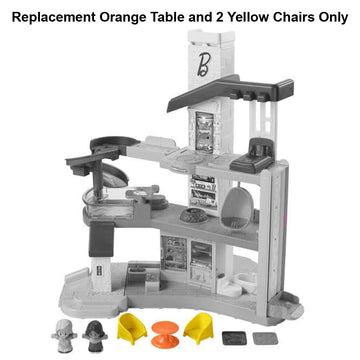 Replacement Parts for Fisher-Price Little People Figure Playset HCF61 - Inspired by Barbie Dreamhouse - Includes an Orange Table and 2 Yellow Chairs