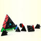 3X3 Pyramid Speed Cube YJ Toys 3X3X3 Speed Cube Triangle Puzzle Magic Cube Puzzle Black Toy for Kids and Adults