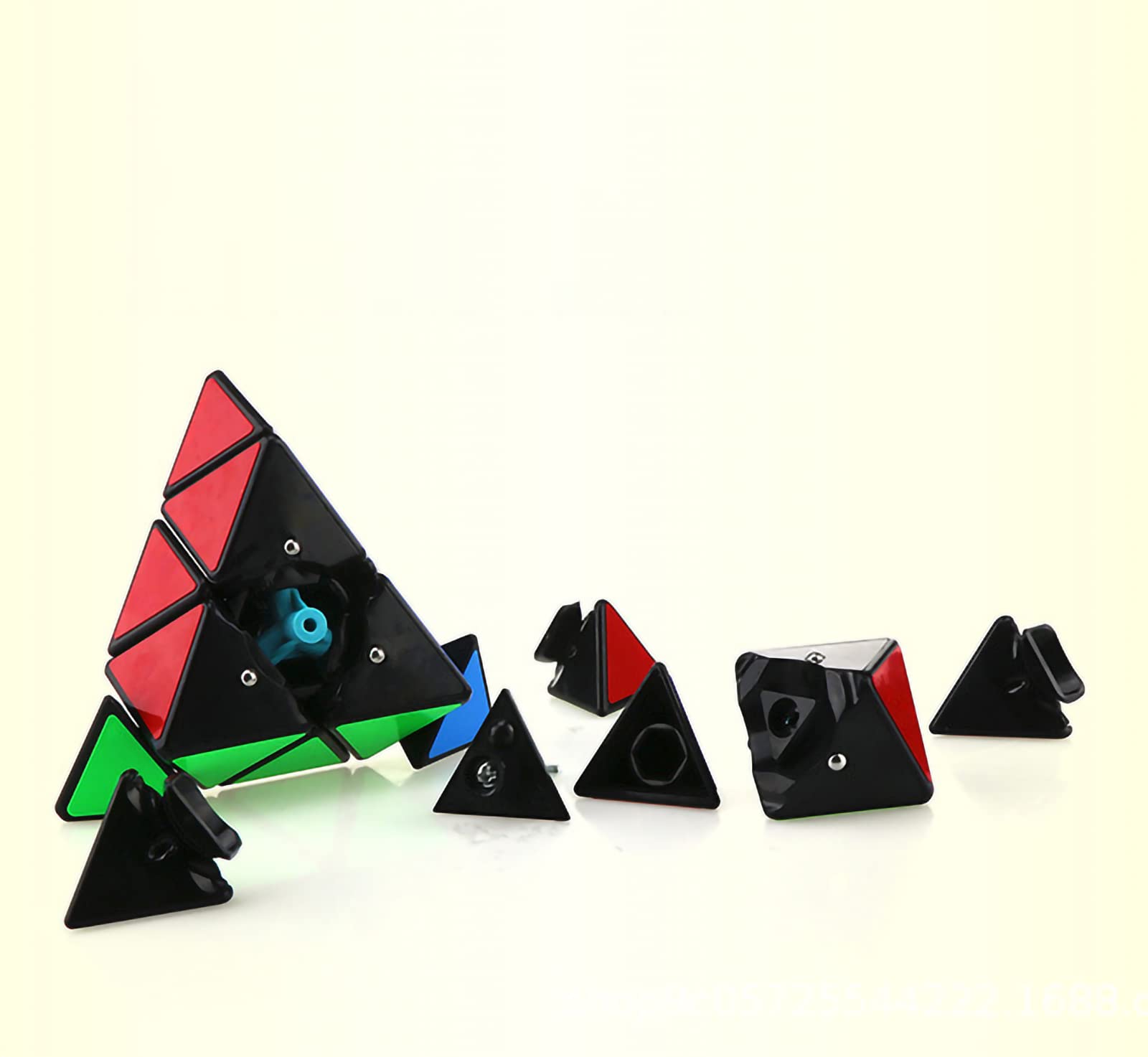 3X3 Pyramid Speed Cube YJ Toys 3X3X3 Speed Cube Triangle Puzzle Magic Cube Puzzle Black Toy for Kids and Adults