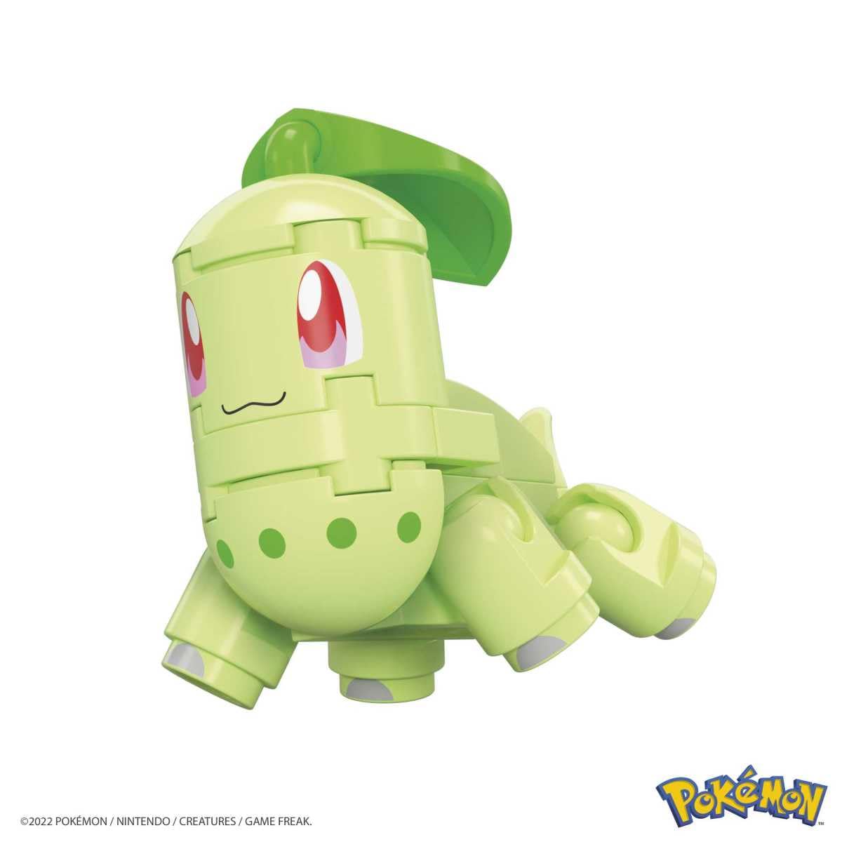 MEGA Pokemon Chikorita Building Set with 19 Compatible Bricks and Pieces and Poke Ball, Toy Gift Set for Ages 6 and up