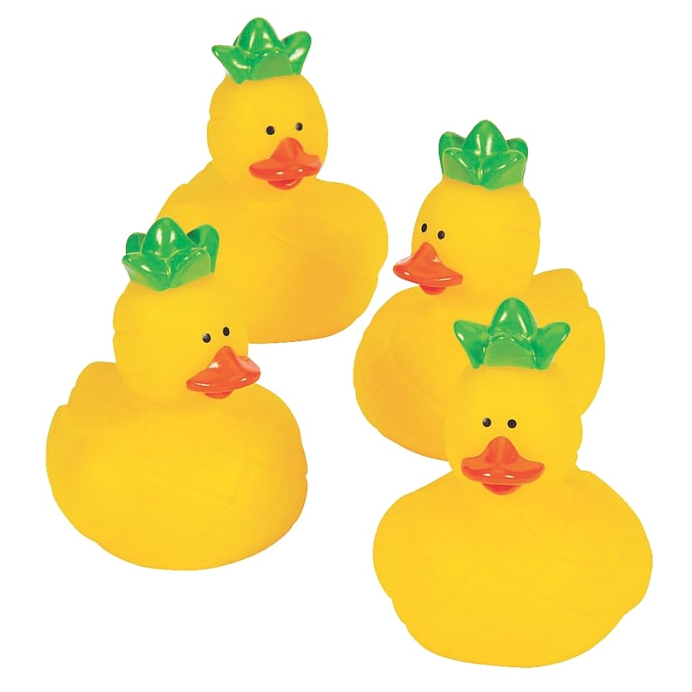 Fun Express Pineapple Duckies - Toys - 12 Pieces
