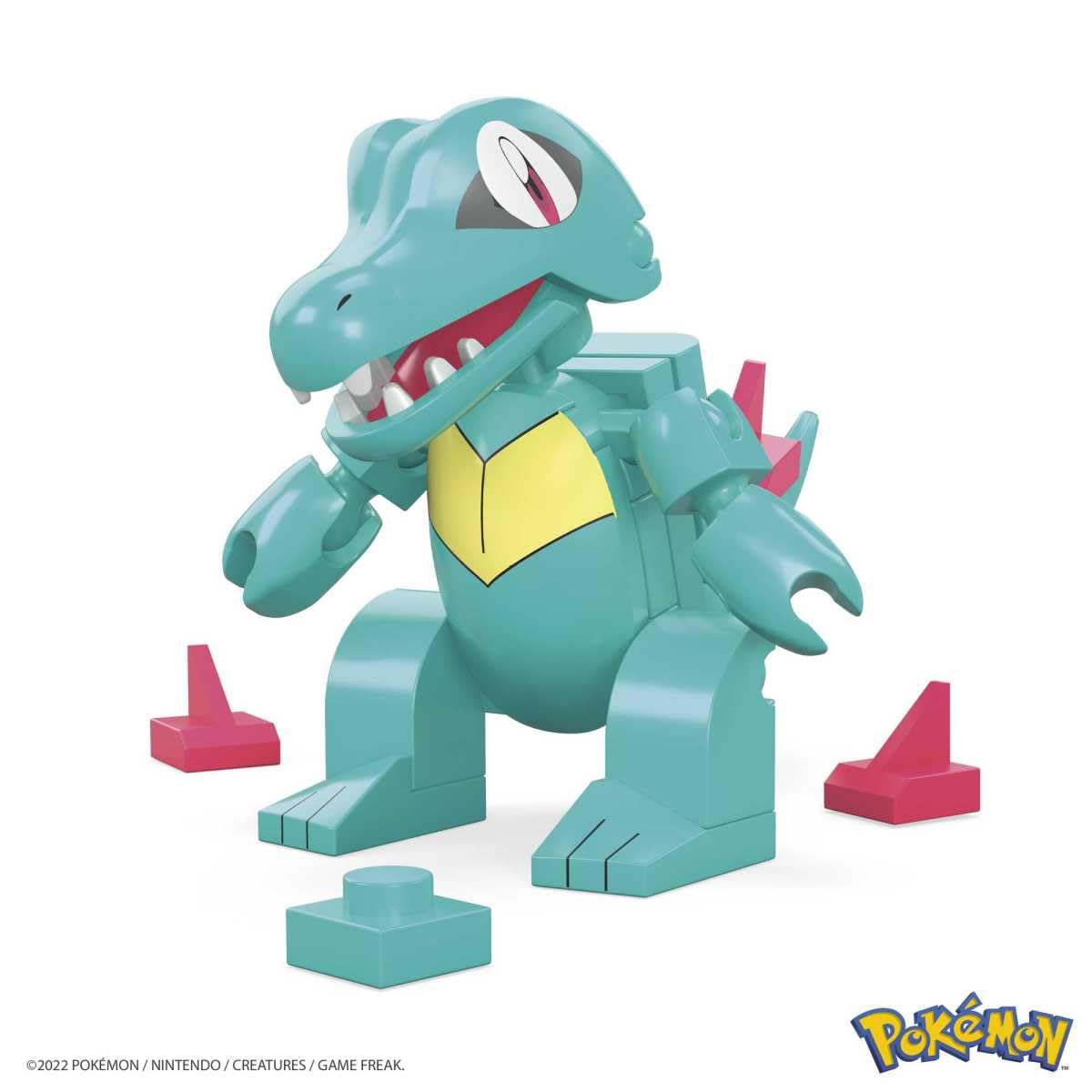 MEGA Pokemon Totodile Building Set with 30 Compatible Bricks and Pieces and Poke Ball, Toy Gift Set for Ages 6 and up