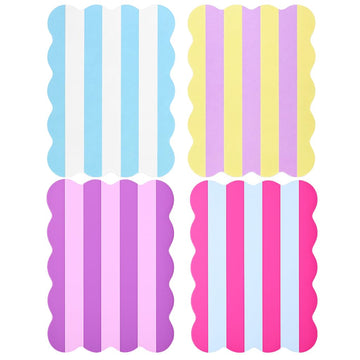 Mavronley 4 PCs Mahjong Shufflers, Mahjong Shuffle Cards for Easy Tile Mixing, Mahjong Accessories, Mah Jong Gifts for Women (Stripe)