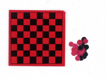 Dollhouse Miniature Checkers Game