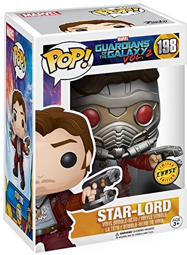 Funko Pop Marvel: Guardians of The Galaxy Vol. 2 - Star Lord Chase Variant Limited Edition Vinyl Figure (Bundled with Pop Box Protector Case)