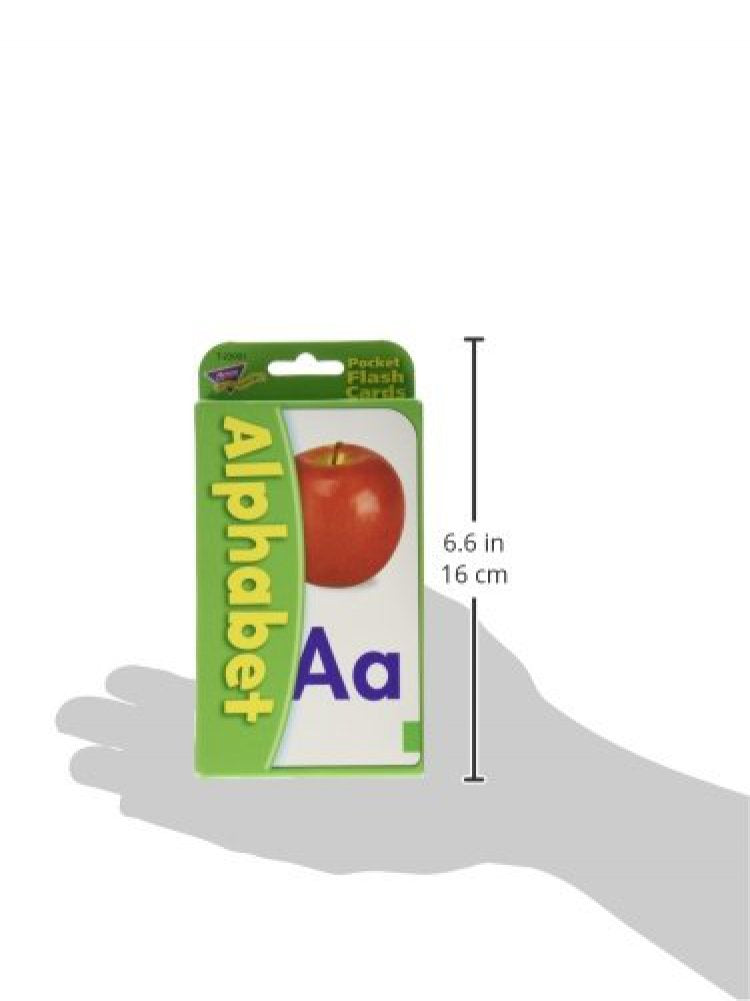 Trend Enterprises: Alphabet Pocket Flash Cards, Great for Skill Building and Home Use, 56 Self-Checking Cards Included, Match Letters to Photos