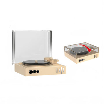 Realistic Miniature Vinyl Record Player, Dollhouse Miniatures, Mini Store Decor, 1/12 Scale, Cool Miniature Display