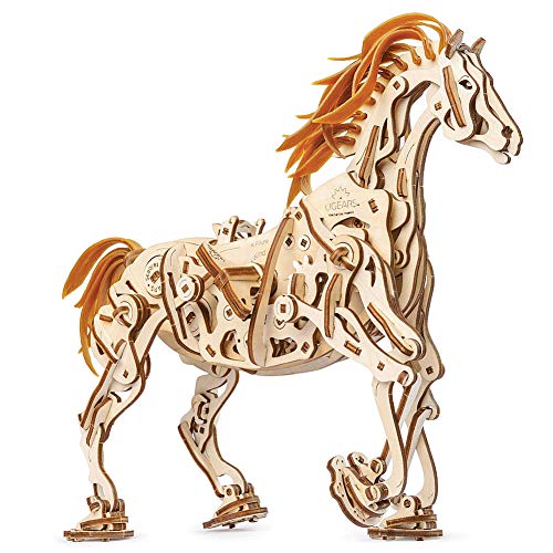 UGears Models 3-D Wooden Puzzle - Mechanical Horse Mechanoid
