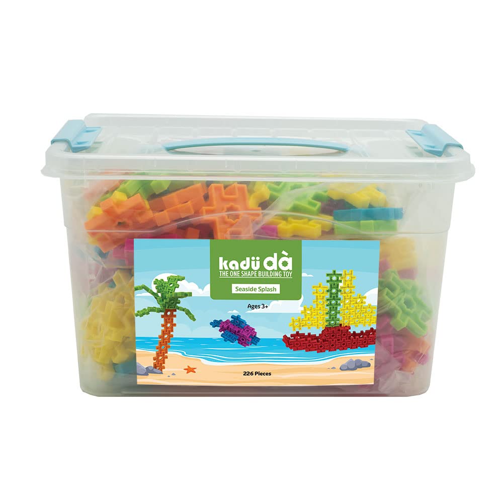 Incredibly Interconnectable Toys KADU DA Seaside Splash 226 Piece Set - STEM/STEAM Building + Construction Toy, for Open + Imaginative Play