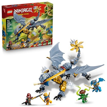 LEGO NINJAGO Ninja Dragon Riyu’s Battle Building Toy for Boys & Girls - Ninja Poseable Dragon Toy Playset for Kids, Ages 7+ - Includes 4 Minifigures