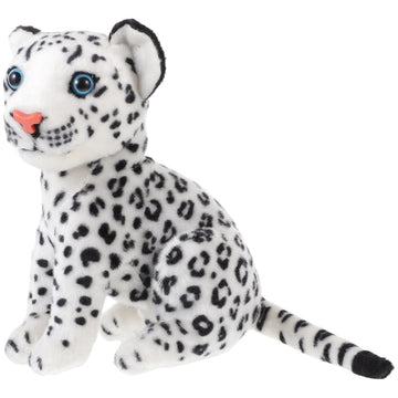 TUKVESZE White Cheetah Stuffed Animals 8 inch, Cute & Lifelike Cheetah Stuffed Animals Leopard Plush Toy, Gifts for Boys Girls (8 INCH)