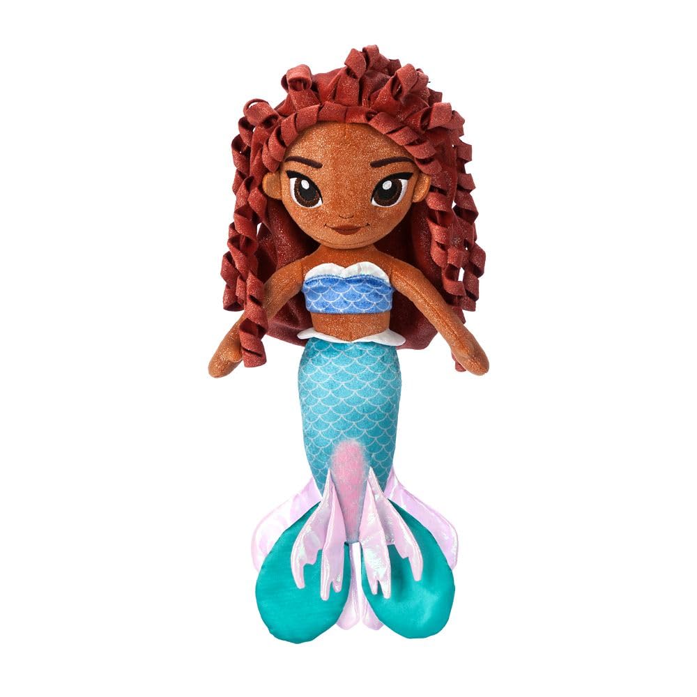 Disney Store Official Ariel Plush Doll (The Little Mermaid Live Action) - Disney Plush with Shimmering Tail, Iridescent Fins, and Ringlet Curls - Soft