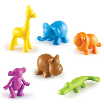 Learning Resources Wild About Animals Jungle Counters - Toddler Counting Toys, Zoo and Safari Animal Figures, Color Sorting Math Manipulatives, Fine