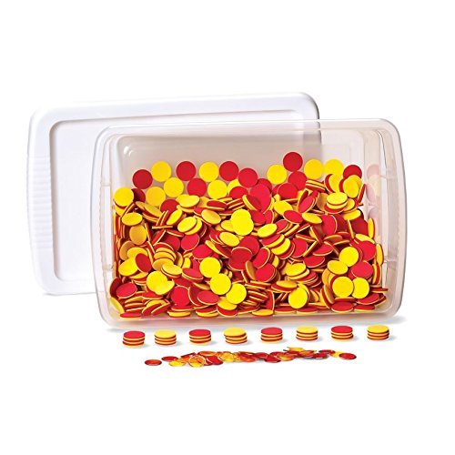 hand2mind Foam Two Color Counters Classroom Kit, Red and Yellow Chips, Double Sided Counters for Kids Math, Quiet Math Manipulatives, Elementary