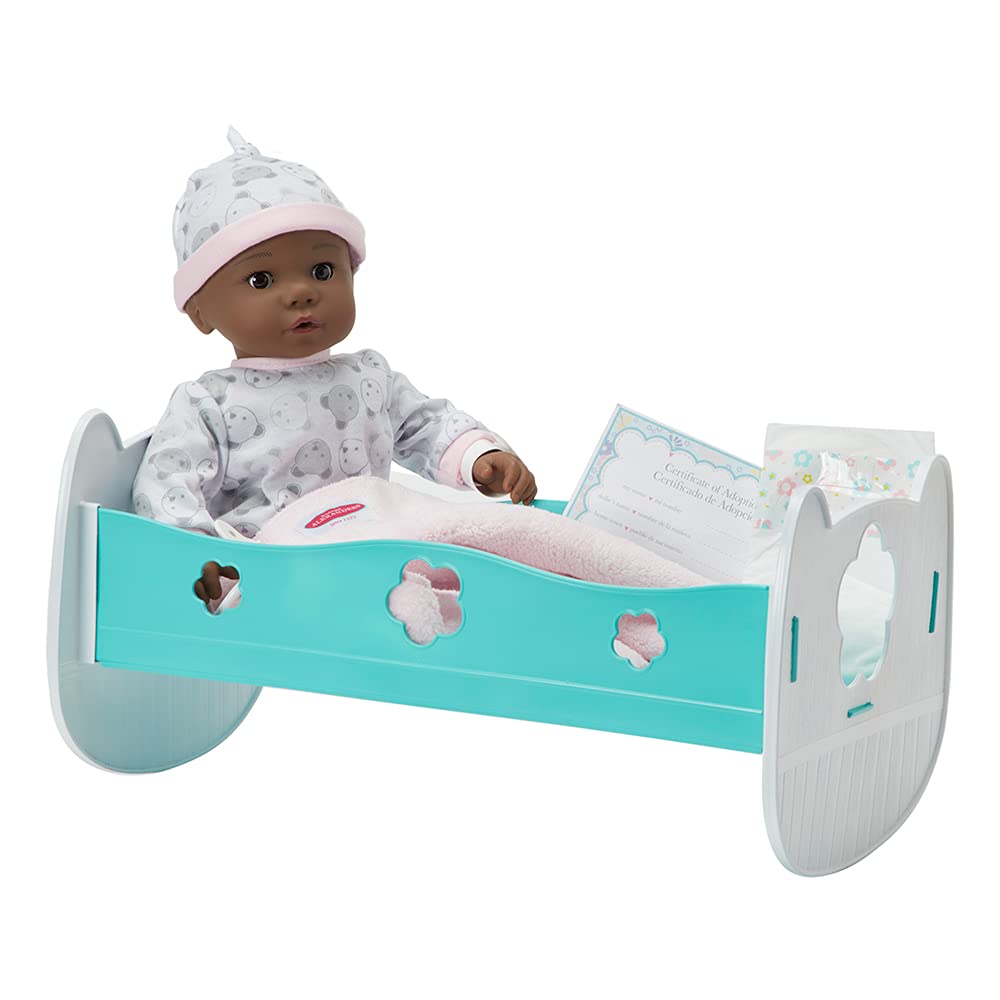 Madame Alexander 14" Adoption Day Baby Girl Doll, Dark Skin Tone, Brown Eyes (20454)