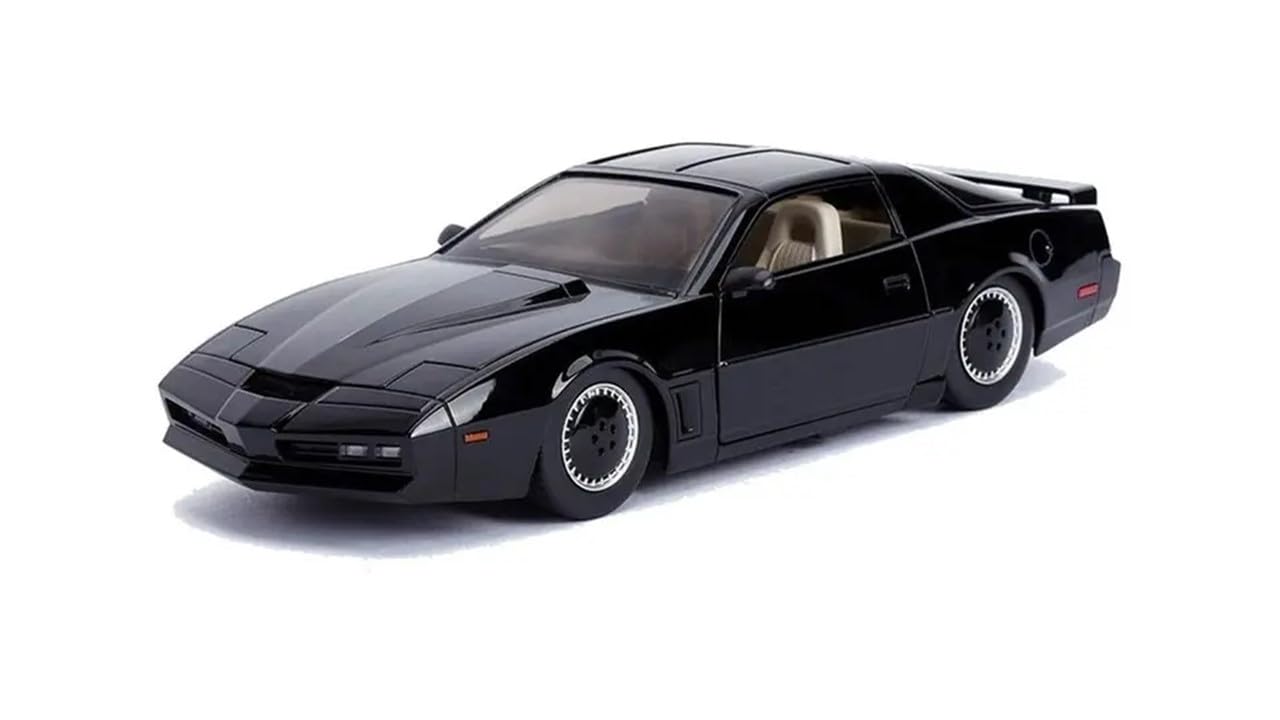 Jada Knight Rider K.I.T.T. 1982 Pontiac Firebird DIE-CAST Car with Light Up Feature, 1: 24 Scale Vehicle, Black