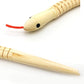 M MUGIT 8 Pcs Natural Unfinished Wooden Snake Model Kit | 12" Flexible Timber Serpent Figures for DIY Painting & Crafting, Customizable Animal Figures
