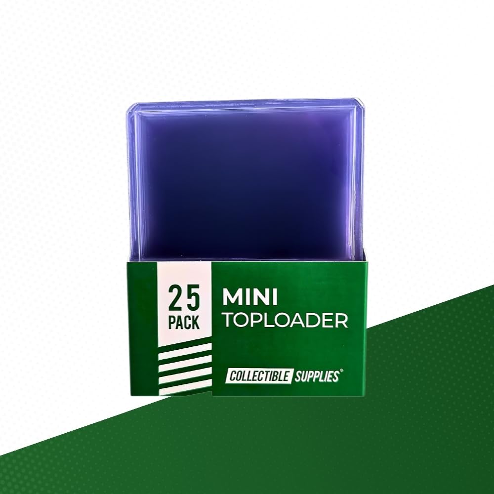 Collectible Supplies Mini Toploaders for Cards or Stickers 2 3/8" x 3 1/4" - 25 Pack Top Loaders 35pt. (25 pack)