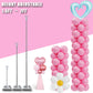 DECOJOY Balloon Column Stand Set of 2, Adjustable 7 Feet Ballon Arch Stands with Bases for Floor, Tall Baloon Tower Pillar Assembly Kit for Halloween