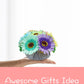 BAZIMA DIY Felt Flower Art Craft Kit, DIY Felt Sunflower and Chrysanthemum Bouquet Kit, 7pcs Felt Flowers,Floral Gifts,Beginner Craft Kit,Arrange