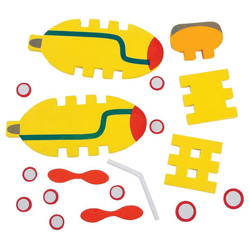 Fun Express 3D Floating Submarine Craft Kit - Makes 12 - Crafts for Kids and Fun Home Activities - VBS Vacation Bible School Supplies/Decor