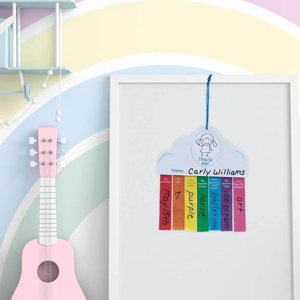 Fun Express All About Me Rainbow Craft Kit VBS 2026-12 Pieces - Multicolor