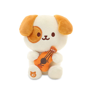 Anirollz Puppiroll Sitting Plush, Kawaii Puppy Dog Holding Guitar, 6"