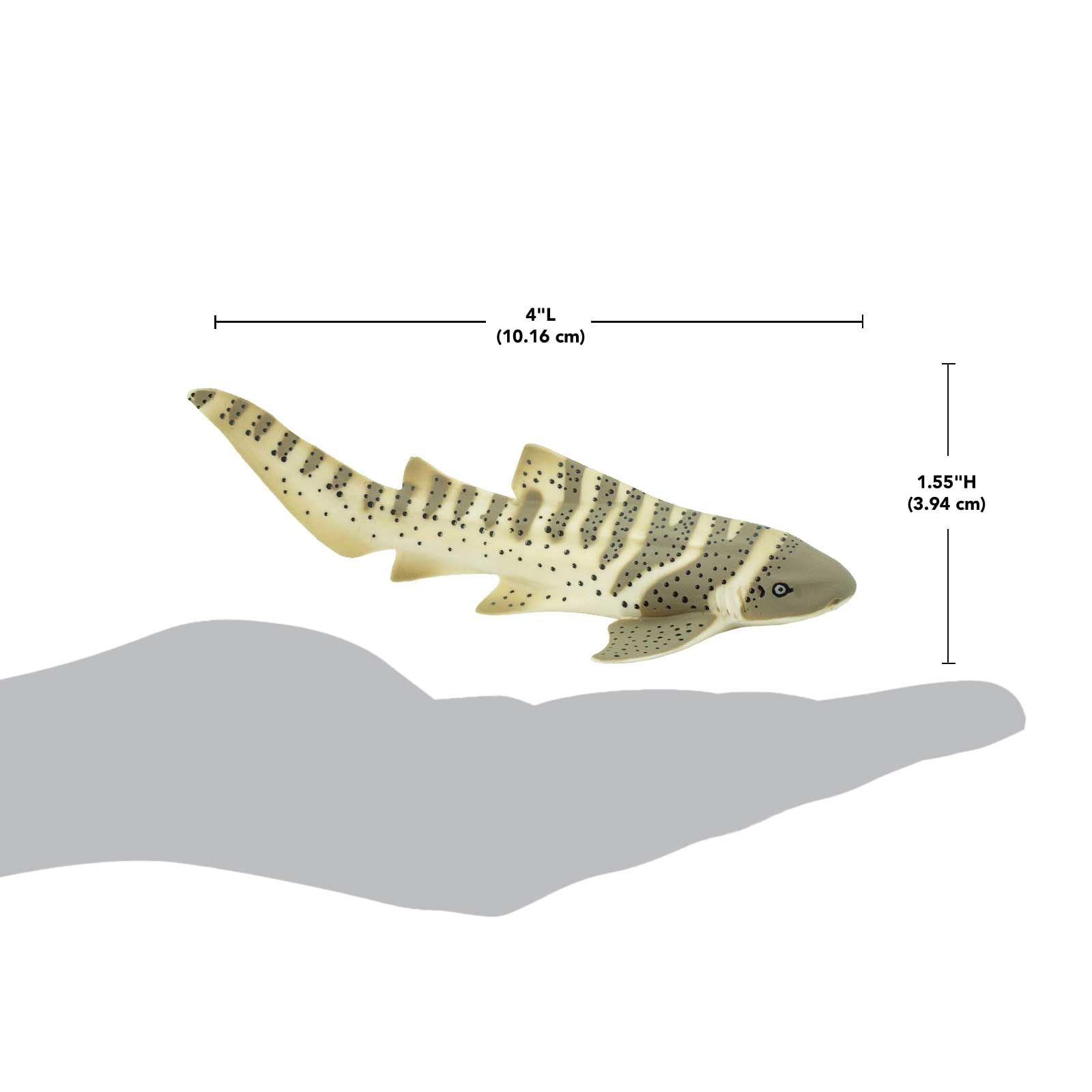 Safari Ltd. Zebra Shark Figurine - Detailed 4.75" Plastic Model Figure - Fun Educational Play Toy for Boys, Girls & Kids Ages 3+