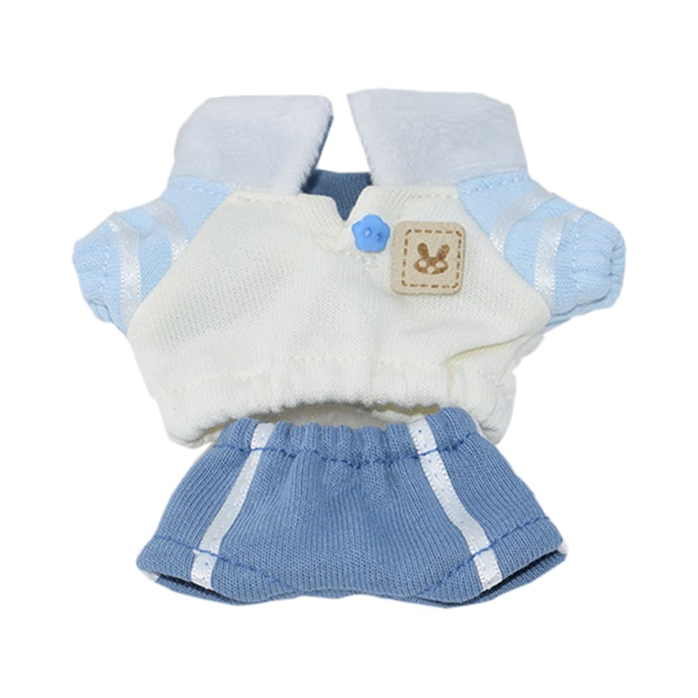 niannyyhouse 10cm 20cm Plush Doll Clothes T-Shirt Pants Soft Stuffed Plush Toy Dress Up Accessories (Blue, 10cm)