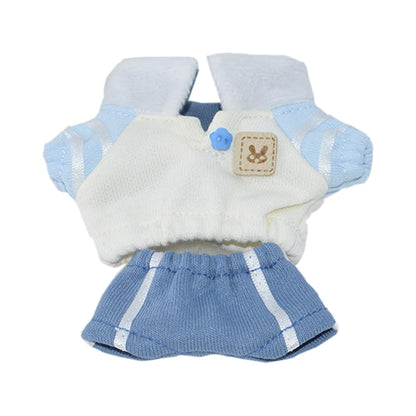 niannyyhouse 10cm 20cm Plush Doll Clothes T-Shirt Pants Soft Stuffed Plush Toy Dress Up Accessories (Blue, 10cm)