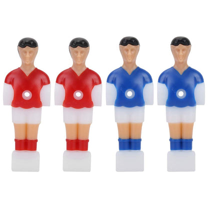 Fafeims Foosball Player Replacement Parts, 4 Pieces Plastic Soccer Men in Red and Blue, 4.13 x 1.44 x 0.16 inches, for Tournament Table Games