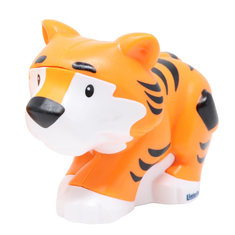 Fisher-Price Replacement Parts Little People Noah's Ark Zoo Safari Jungle Animals Playset JLV11 - Replacement Set of Light and Dark Orange Tiger