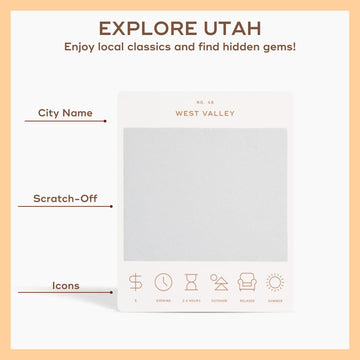 Utah Adventure Bucket List: 50 Scratch-Off Cards for Outdoor Activities, Tourist Attractions, and Road Trips - Perfect Travel Gift and Guide