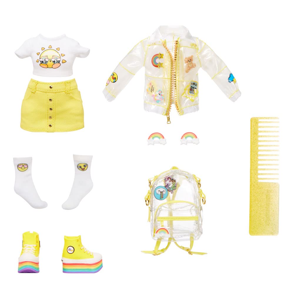Rainbow High Jr High Sunny Madison - 9-inch Yellow Fashion Doll with Doll Accessories- Open and Closes Backpack, for Kids 6-12 Years Old and