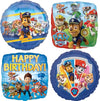 Anagram Paw Pups on Patrol 4pc Birthday Foil Balloons Bouquet Decorations