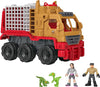 Fisher-Price Imaginext Jurassic World Camp Cretaceous Dinosaur Hauler & Yaz Figure and Vehicle Set for Preschool Kids Ages 3 to 8