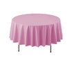 Party Essentials ValuMost Round Plastic Table Cover Available in 16 Colors, 84", Pink