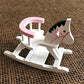 EatingBiting Adult Scene 1:12 Dollhouse Miniature Furniture Room Wooden Horse Rocking Chair, Can Shake, Memory Landscape Worth to Purchase
