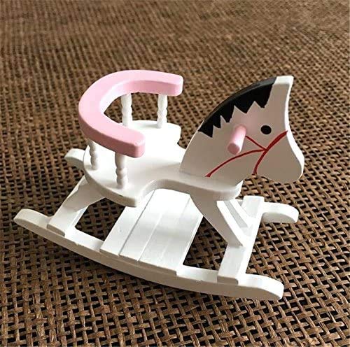 EatingBiting Adult Scene 1:12 Dollhouse Miniature Furniture Room Wooden Horse Rocking Chair, Can Shake, Memory Landscape Worth to Purchase