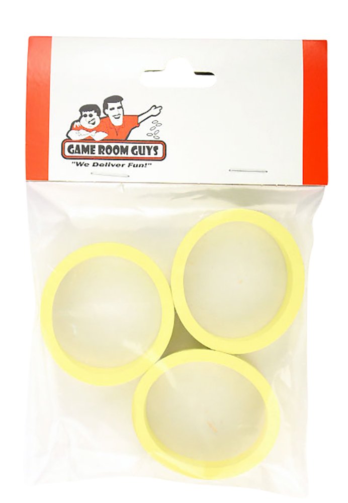 Game Room Guys Pinball Flipper Rubber - Yellow - Set of 3