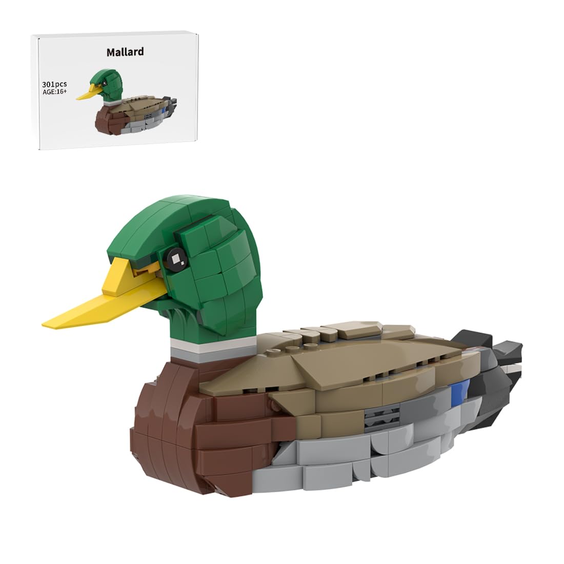 StrucToys Mallard Building Bricks Kits, Bird Building Blocks Set (301PCS)