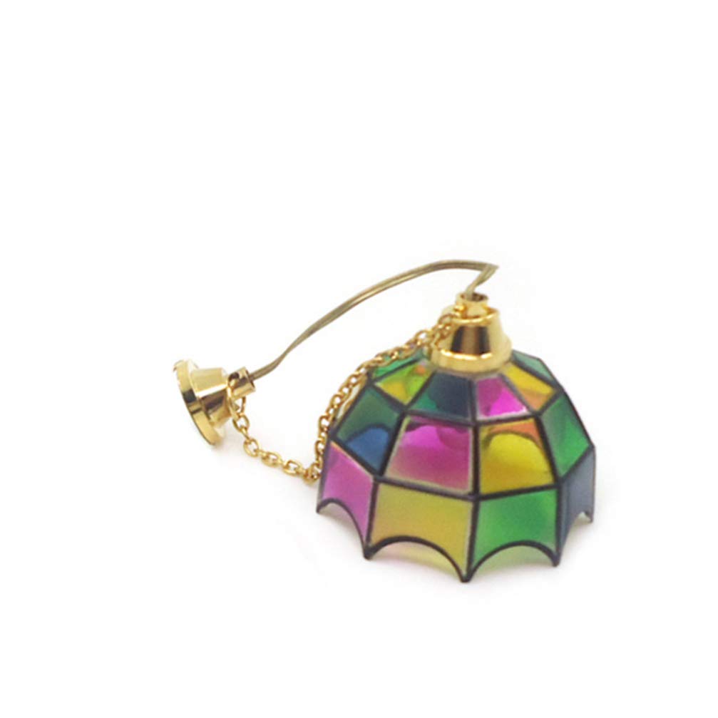 Uonlytech Mini Adornment Miniature Ceiling Light Tiny Chandelier for Dollhouse Led Hanging Lamp with on/Off Switch Adhesive Tape and Magnet Base 3.93