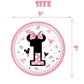 50 Pcs Pink 1st Birthday Party Dinnerware Girls One Tableware Set Girls One Paper Plates Napkins Forks for Girl's 1st Birthday Baby Shower Party