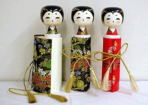 Naisian Usaburo Sosaku Kokeshi Doll Sending a Message (Black 1pc) Made in Japan