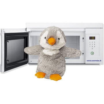 warmies Microwavable Stuffed Animal, Penguin - Stuffed Animal Heating Pad - Soft Plush Penguin for Cozy Snuggles - Lavender Scented Plush for Adults