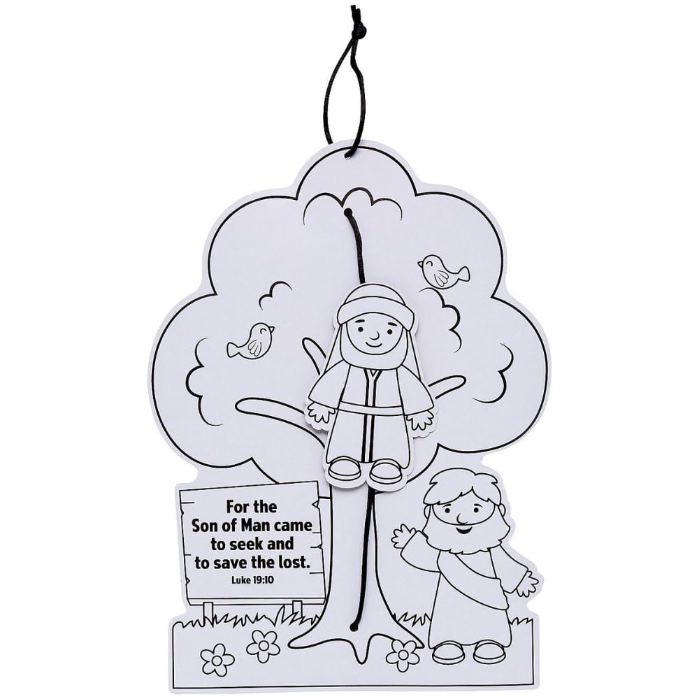 Fun Express Zacchaeus Story Craft Kit for Kids - Engaging Bible Craft Activity for Sunday School Religious Learning & Faith-Based Projects - Perfect